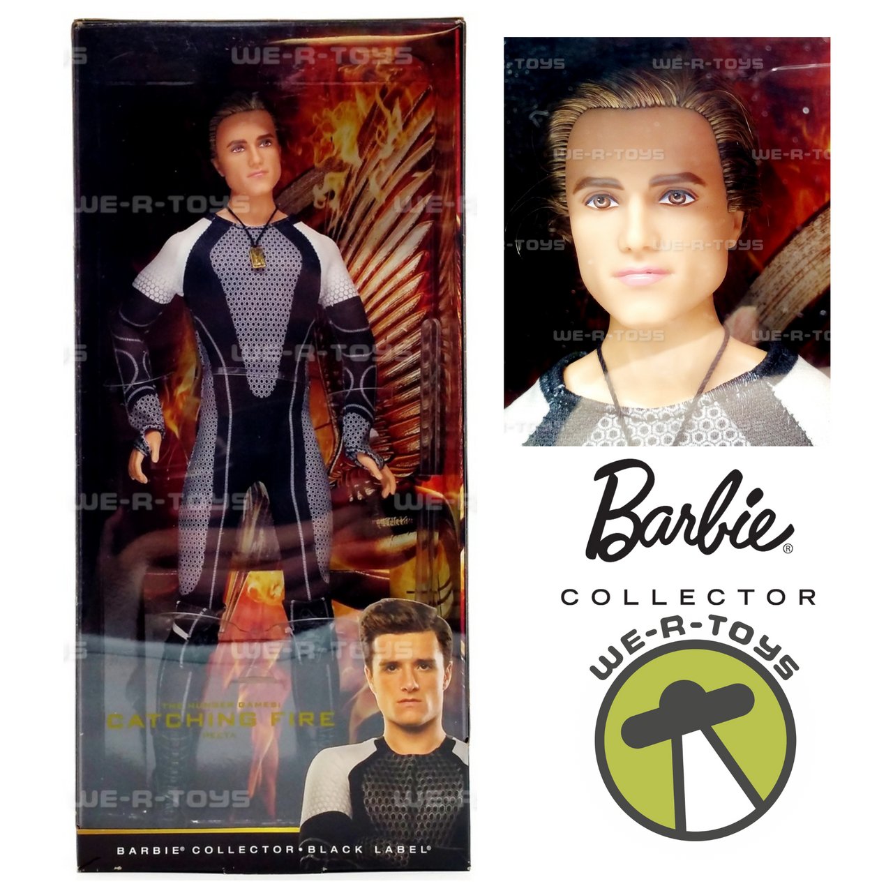 Barbie Collector The Hunger Games Catching Fire Peeta Doll Black