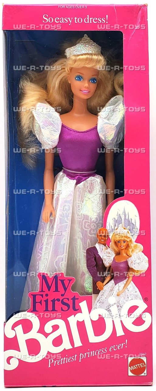 My First Barbie Doll Prettiest Princess Ever Blonde 1989 Mattel No