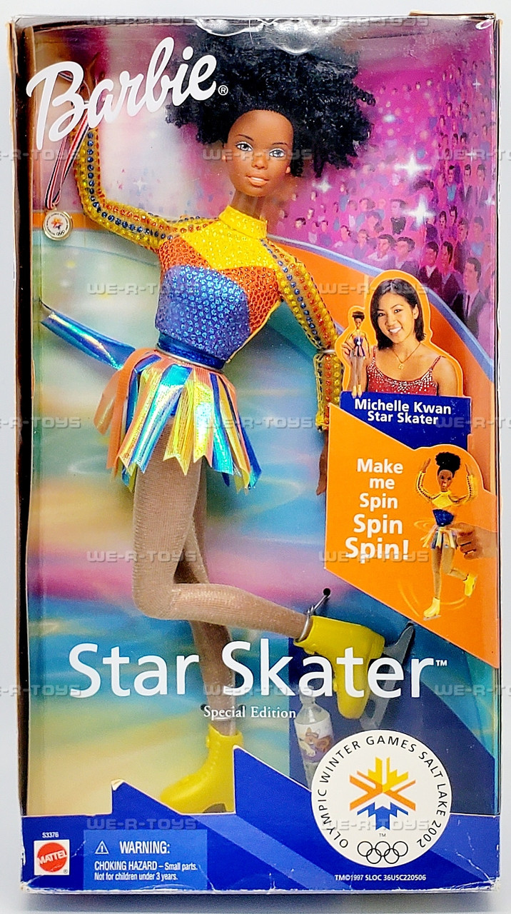 Star Skater Barbie African American Doll Olympic Winter Games Salt