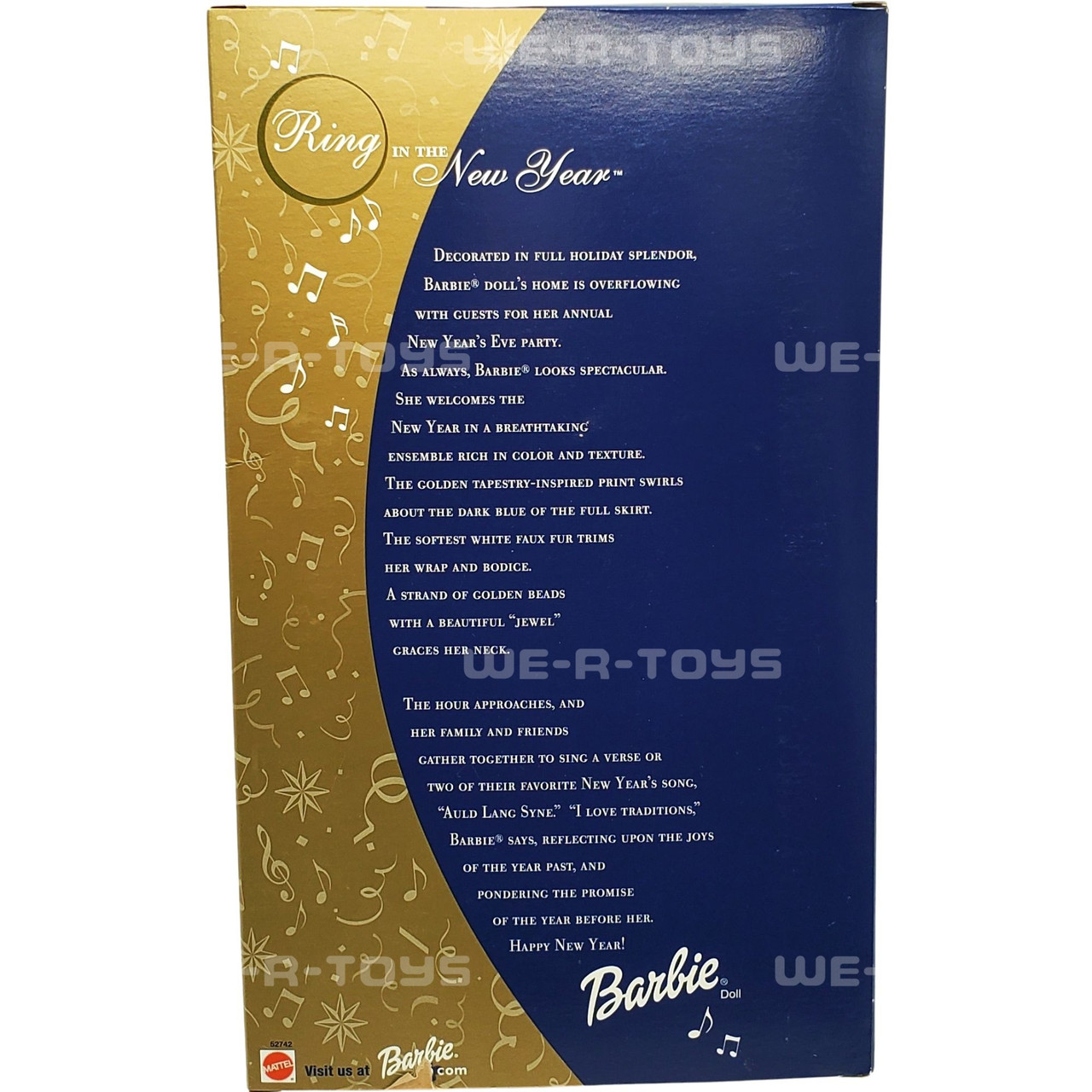 Ring in the New Year Barbie Doll Blonde 2001 Mattel 52742