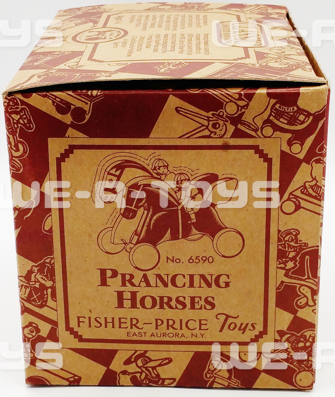 Fisher-Price Prancing Horses Pull Toy 1990 No. 6590 Made In U.S.A.