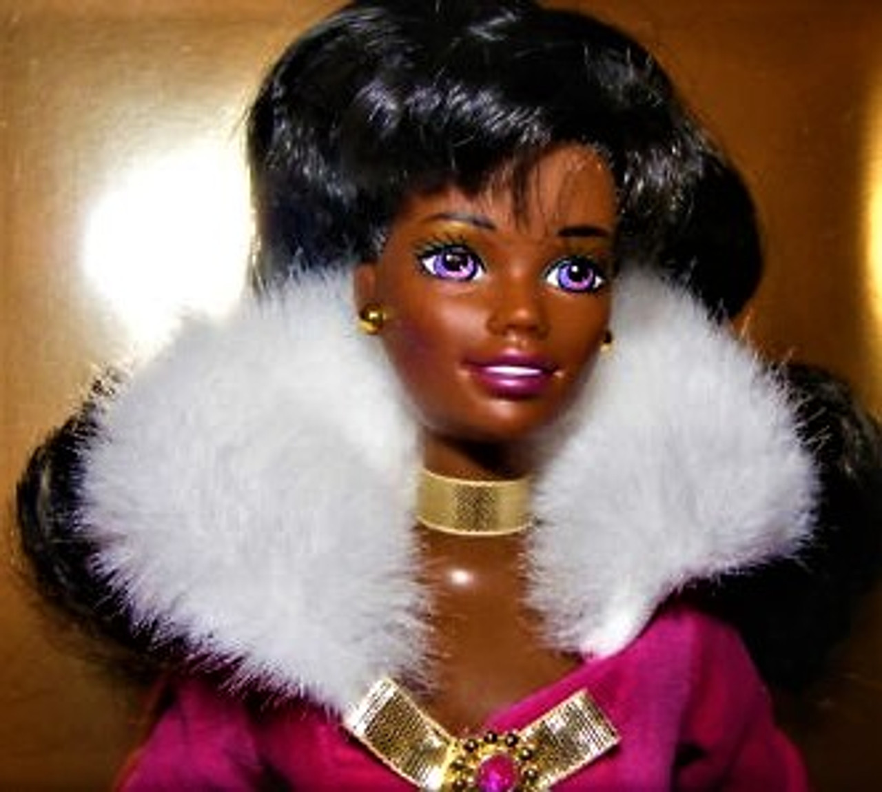 1996 Winter Rhapsody Barbie Doll African American Avon Special Edition  Mattel