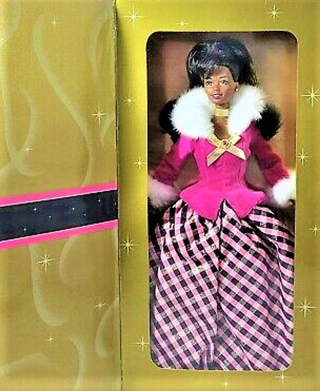 1996 Winter Rhapsody Barbie Doll African American Avon Special Edition  Mattel