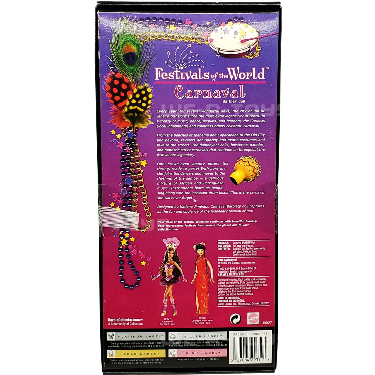 Festivals of the World Carnaval Barbie Pink Label – Kerbobble Toys