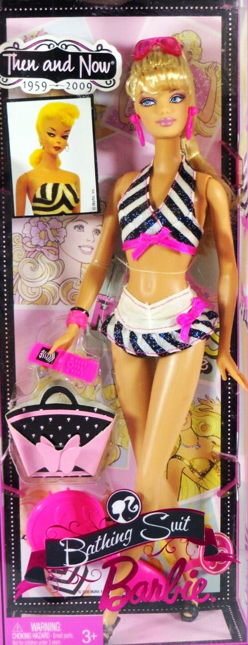 Bathing Suit Barbie Then and Now 1959-2009 50th Anniversary 2008 Mattel  P6508