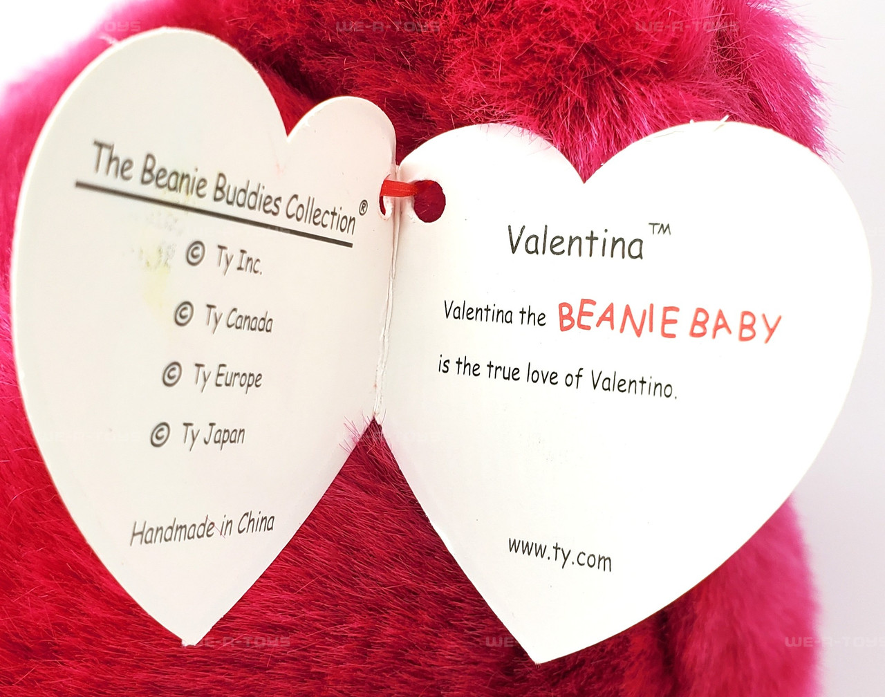 Ty Buddy Valentina the Bear Valentine's Day Plush with Hot Pink