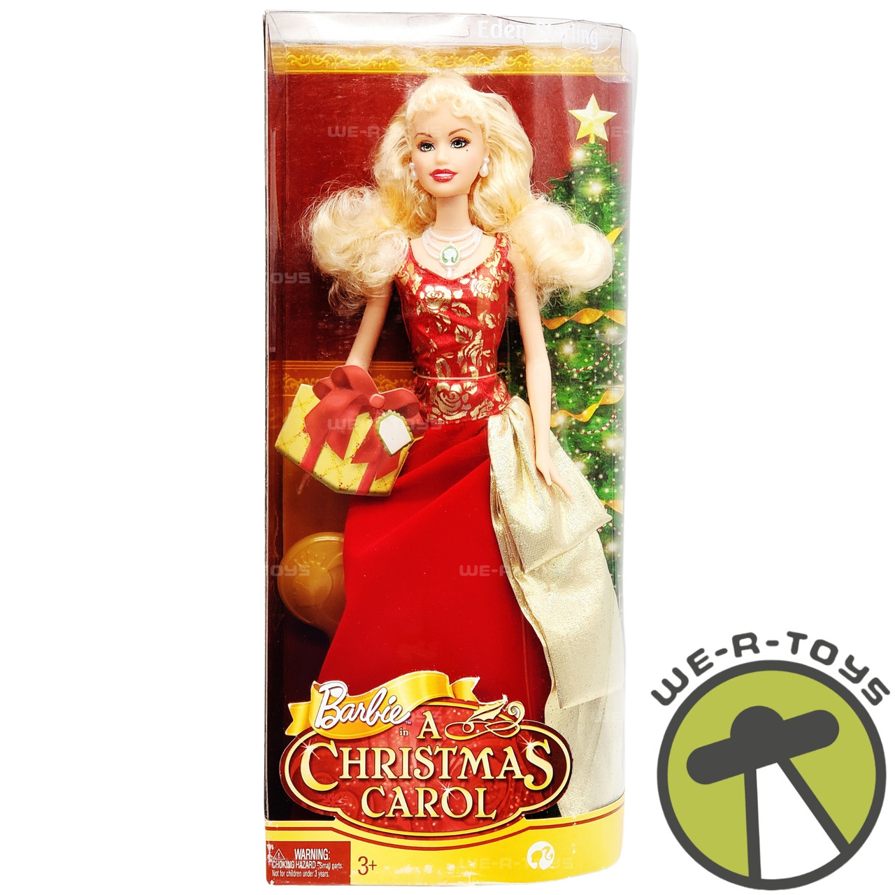 Barbie in A Christmas Carol as Eden Starling Doll Red Dress 2008 Mattel  P8734