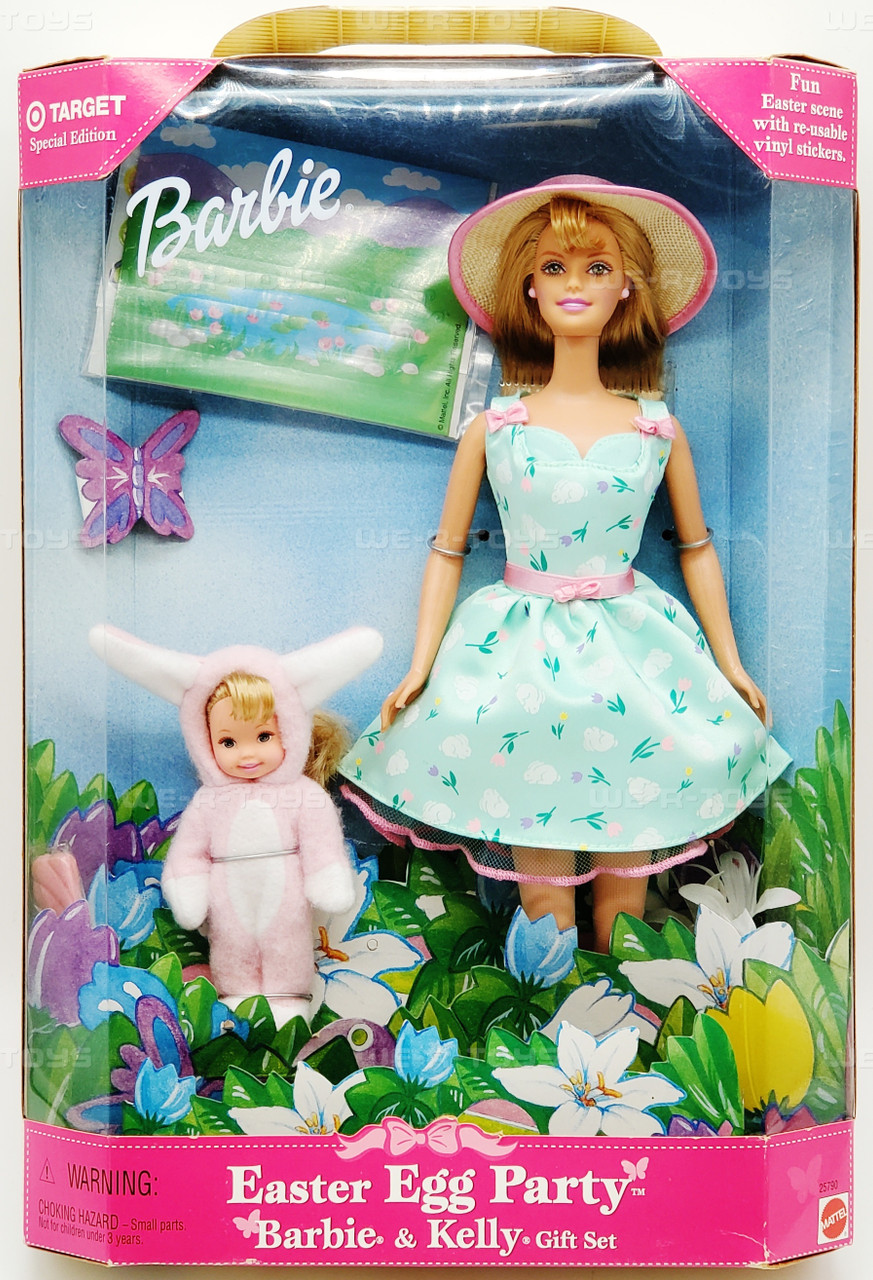 Easter Egg Party Barbie and Kelly Doll Gift Set Target 1999 Mattel