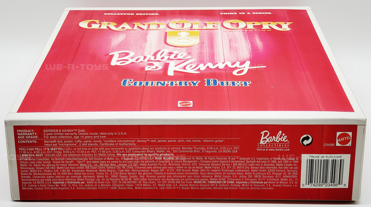Grand Ole Opry Barbie & Kenny Dolls Country Duet Collector