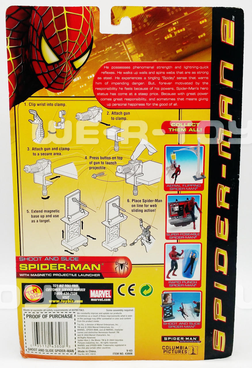 Marvel's Spider-Man 2 Shoot and Slide Spider-Man Action Figure Toy