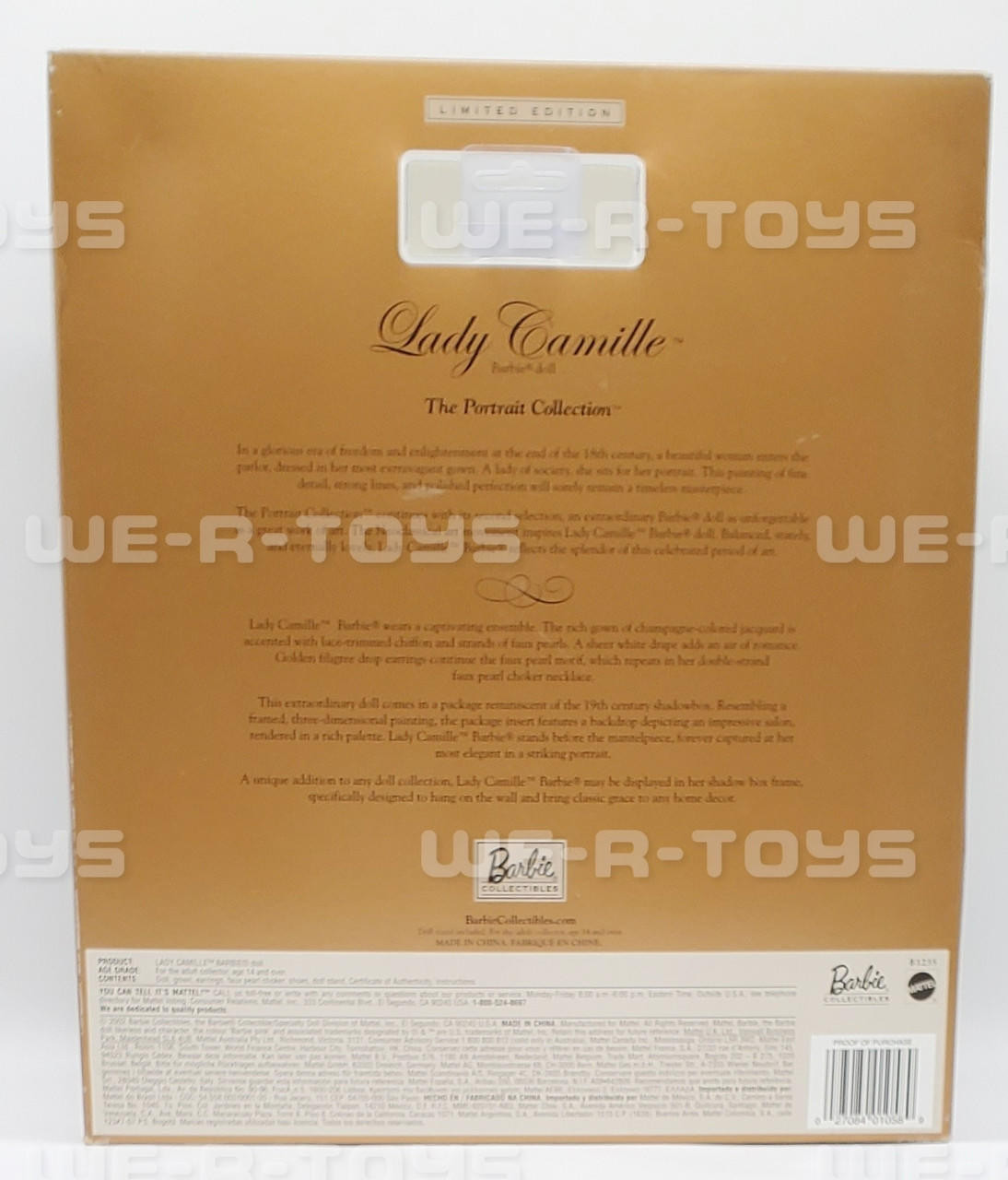 マテル　LADY CAMILLE LIMITED EDITION 2002 マテル LADY CAMILLE LIMITED EDITION 2002 マテルLADY CAMILLE