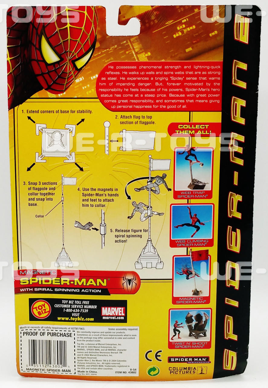 Marvel's Spider-Man 2 Magnetic Spider-Man Action Figure Toy Biz