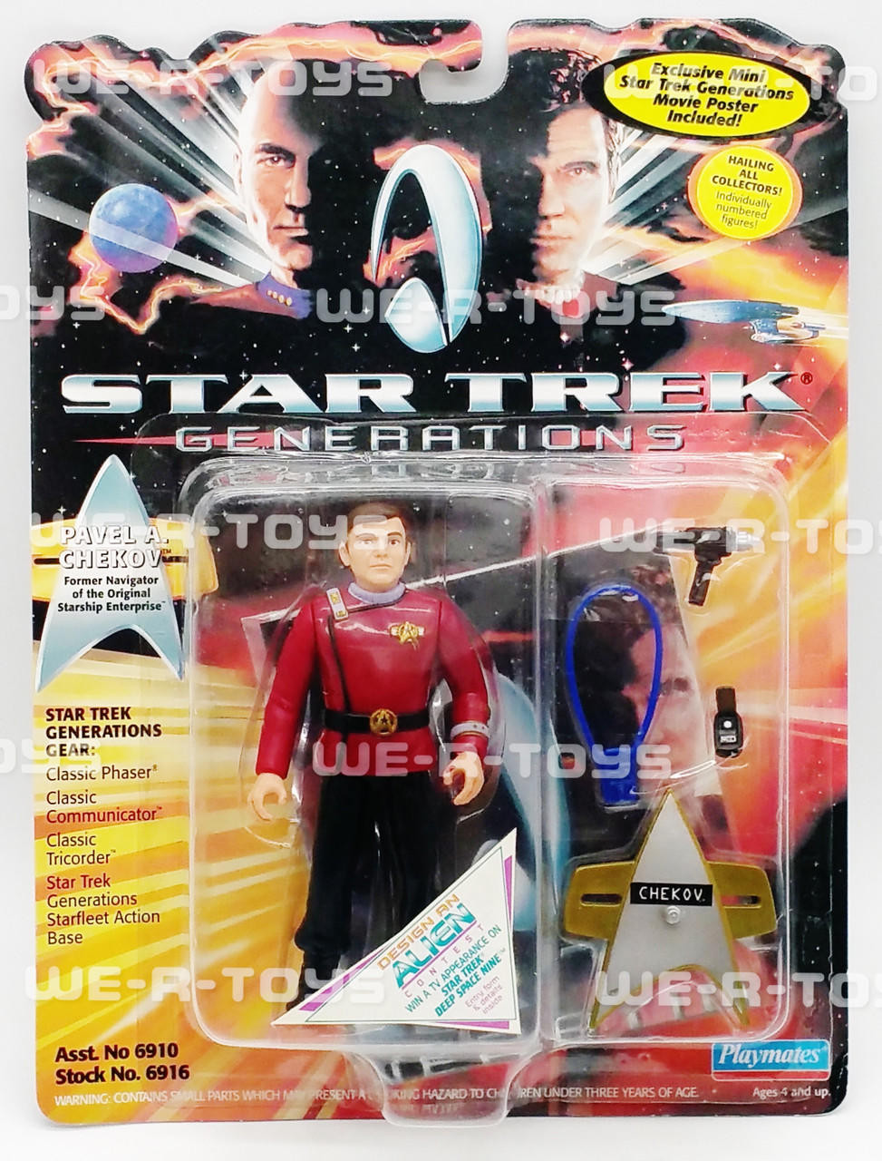 Star Trek Generations Pavel Chekov Action Figure Playmates 1994