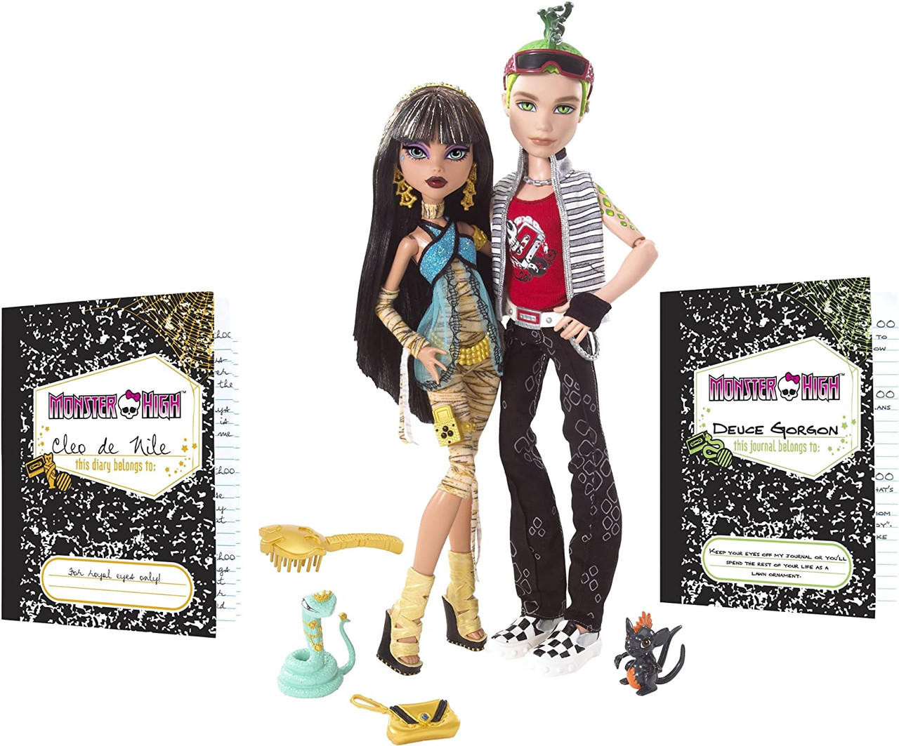 Monster High Deuce Gorgon and Cleo de Nile Doll Giftset 2009 Mattel N2854