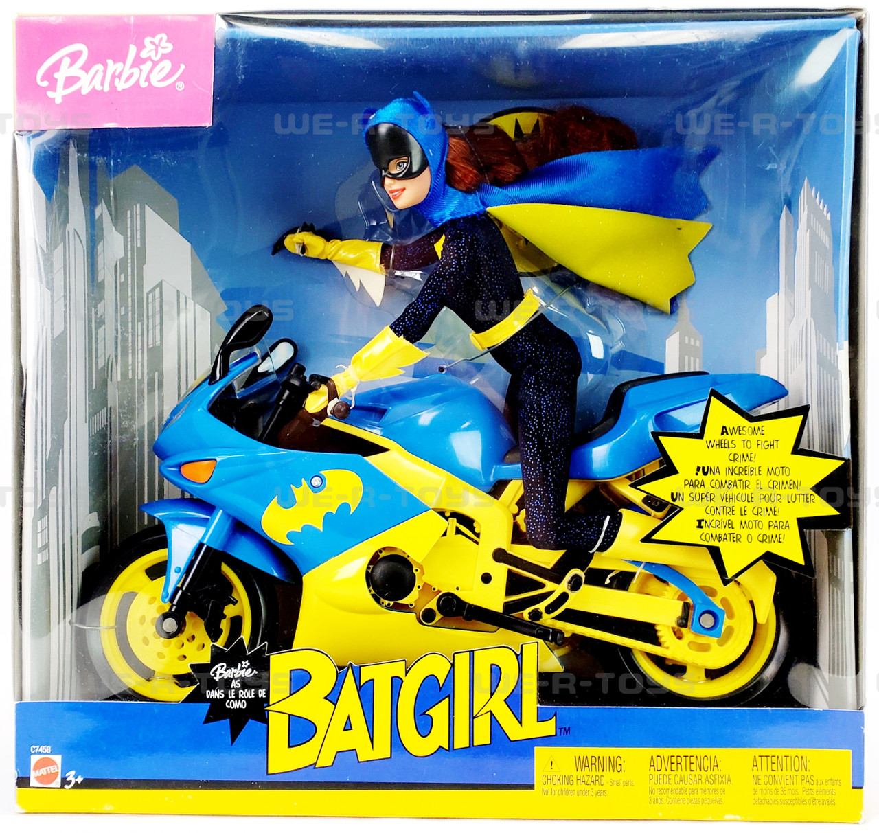 Barbie as Batgirl with Motorcycle Play Set 2003 Mattel C7458