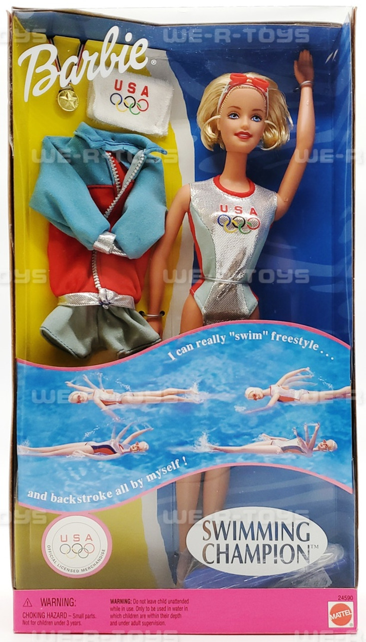 USA Olympics Swimming Champion Barbie Doll 1999 Mattel 24590 - We