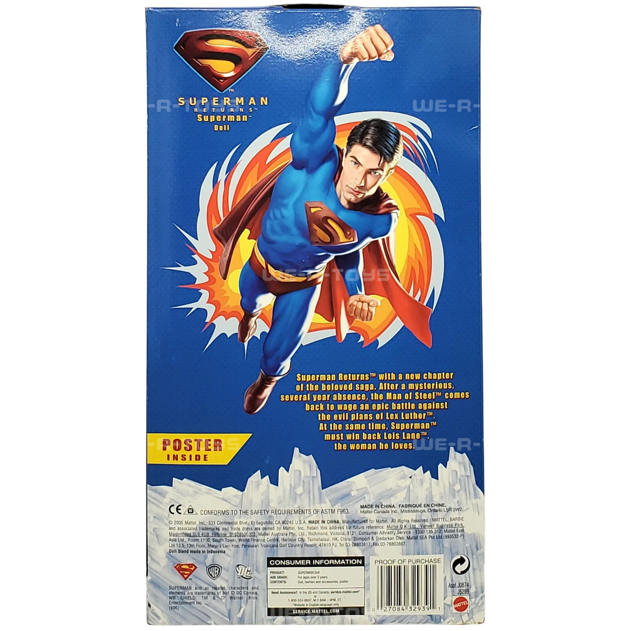 Barbie Superman Returns Ken Doll 2005 Mattel J5289