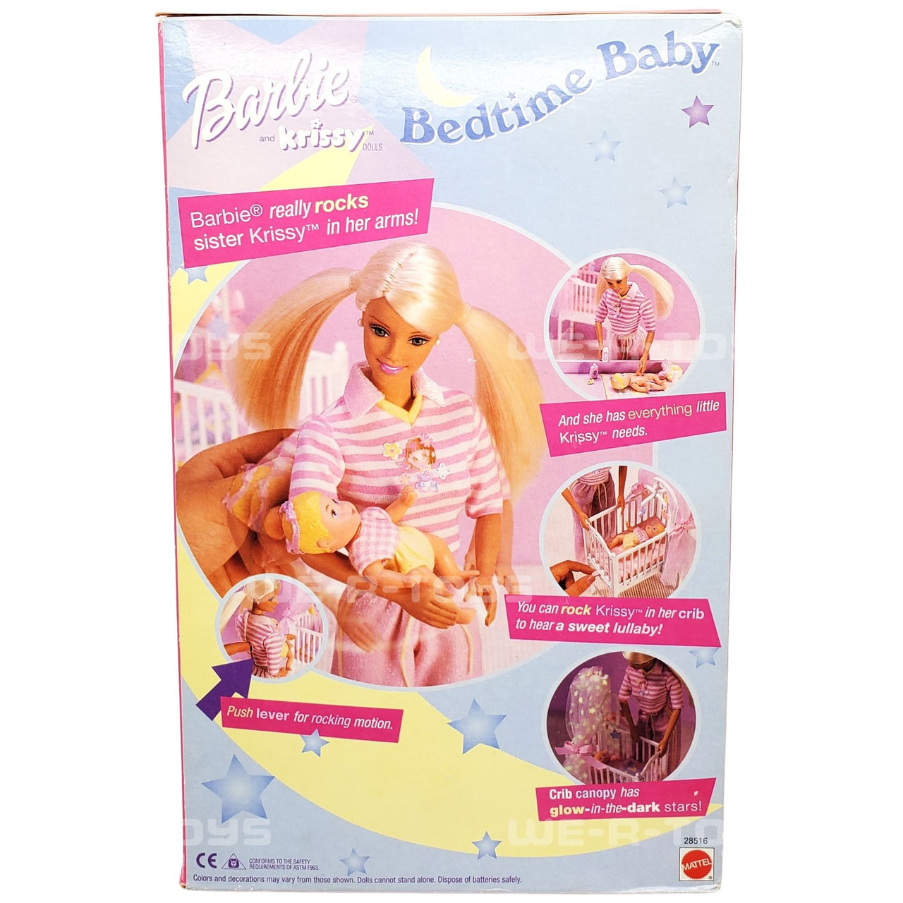 Bedtime Baby Barbie & Krissy Doll Set with Musical Crib 2000