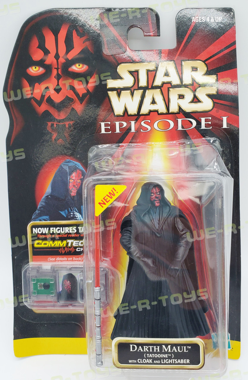 Star Wars Ep 1 Darth Maul Action Figure CommTech Chip Hasbro 1999 #84134  NRFB