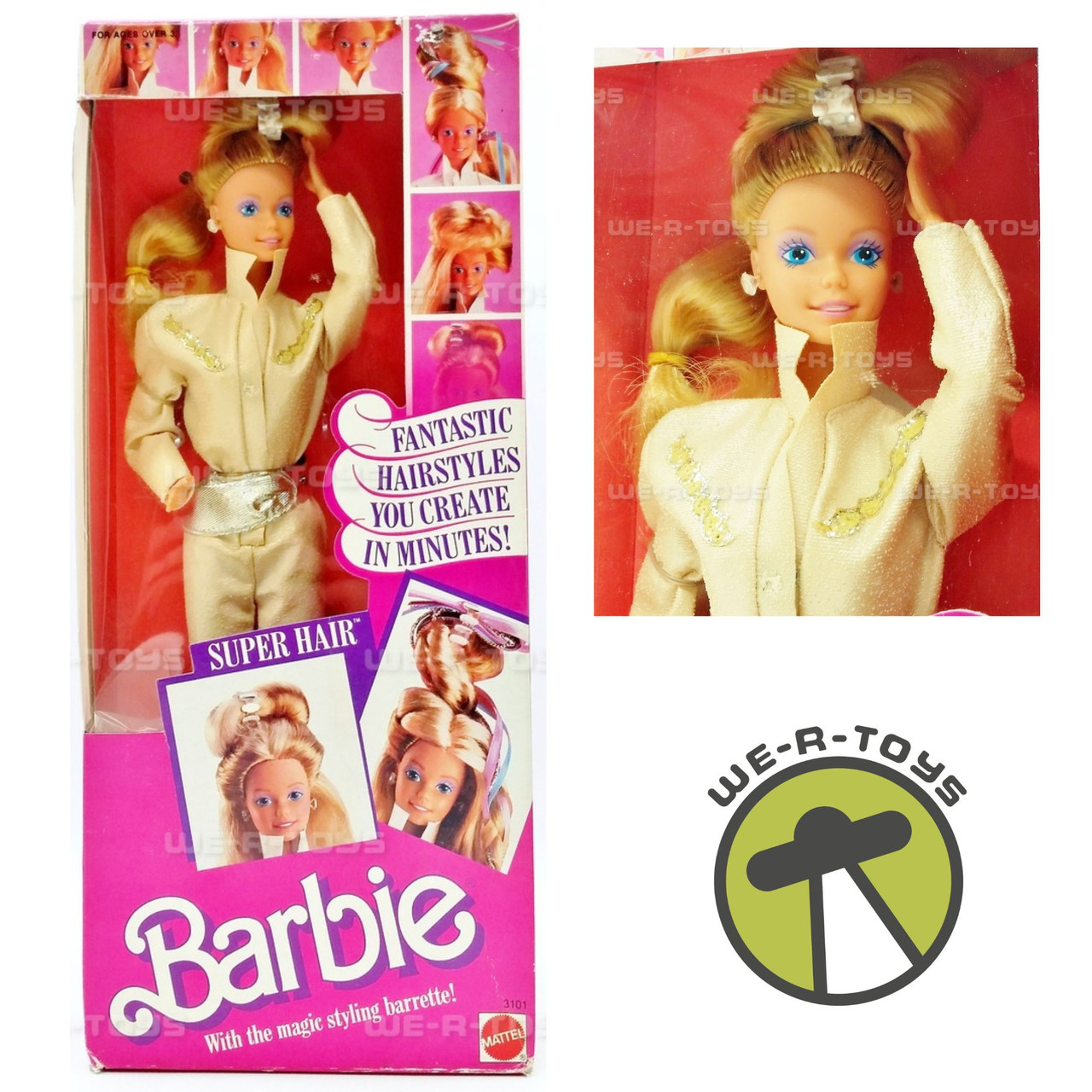 Super Hair Barbie Doll 1986 Mattel #3101 NRFB - We-R-Toys