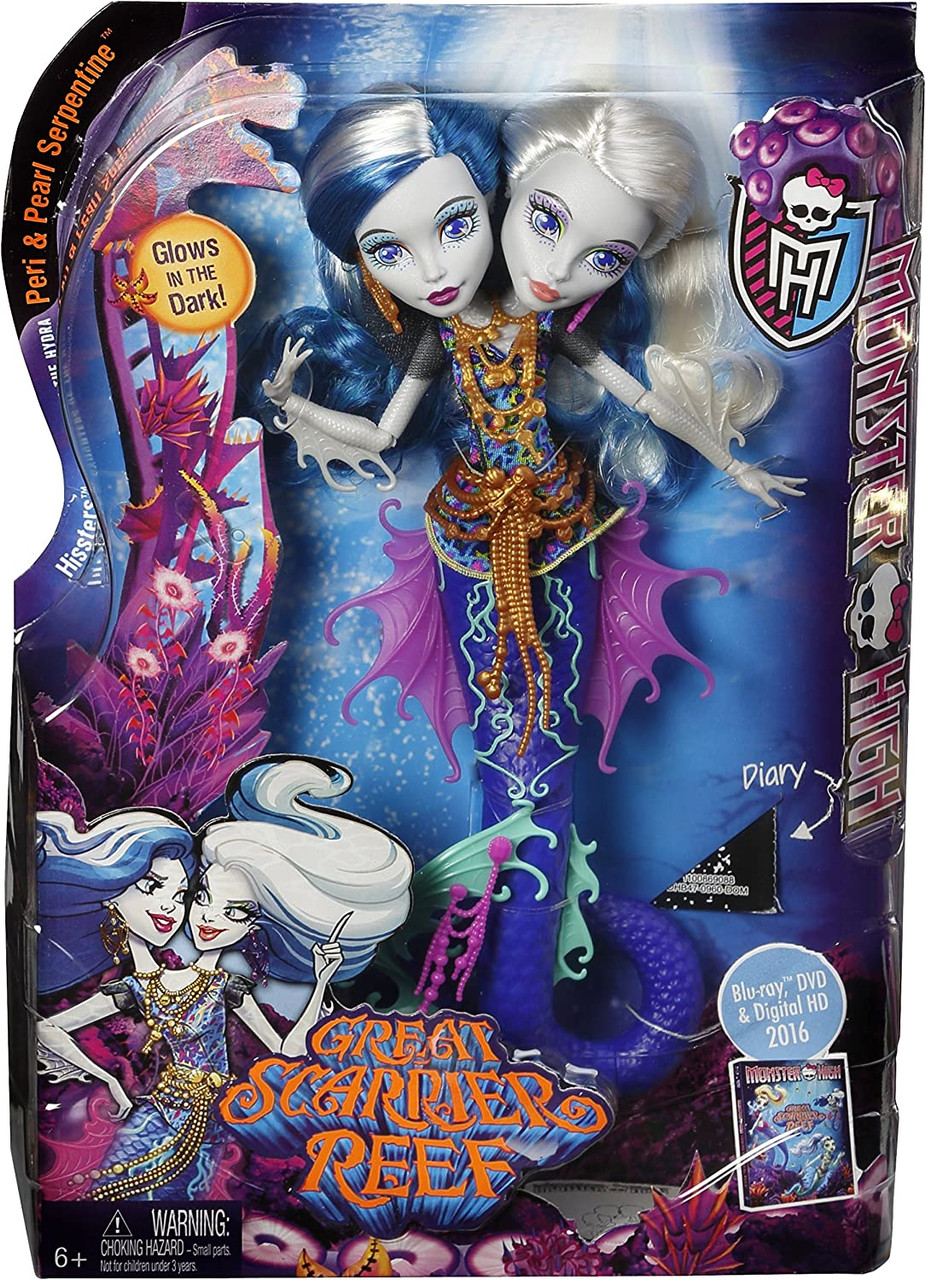 Monster High Great Scarrier Reef Peri & Pearl Serpentine Doll Set