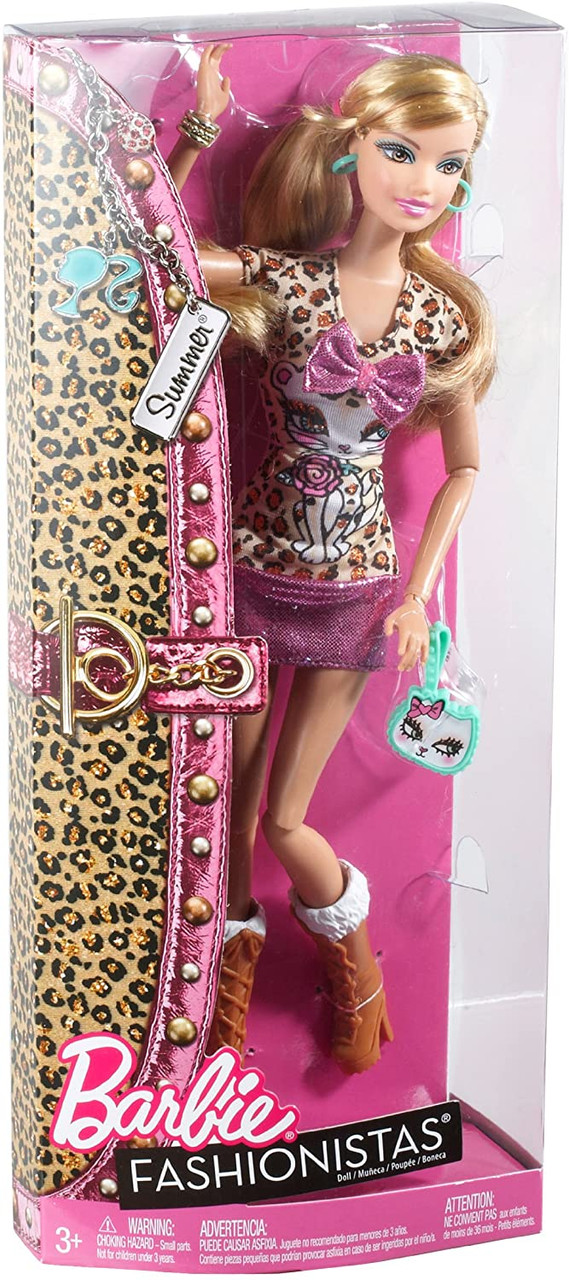 Barbie Fashionistas Summer Doll Animal Print 2011 Mattel W3896