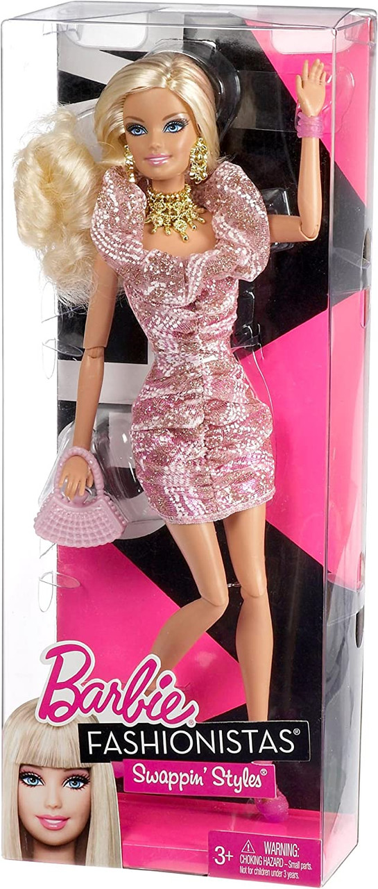 Barbie Fashionistas Swappin' Styles Glam Doll 2011 Mattel V4380