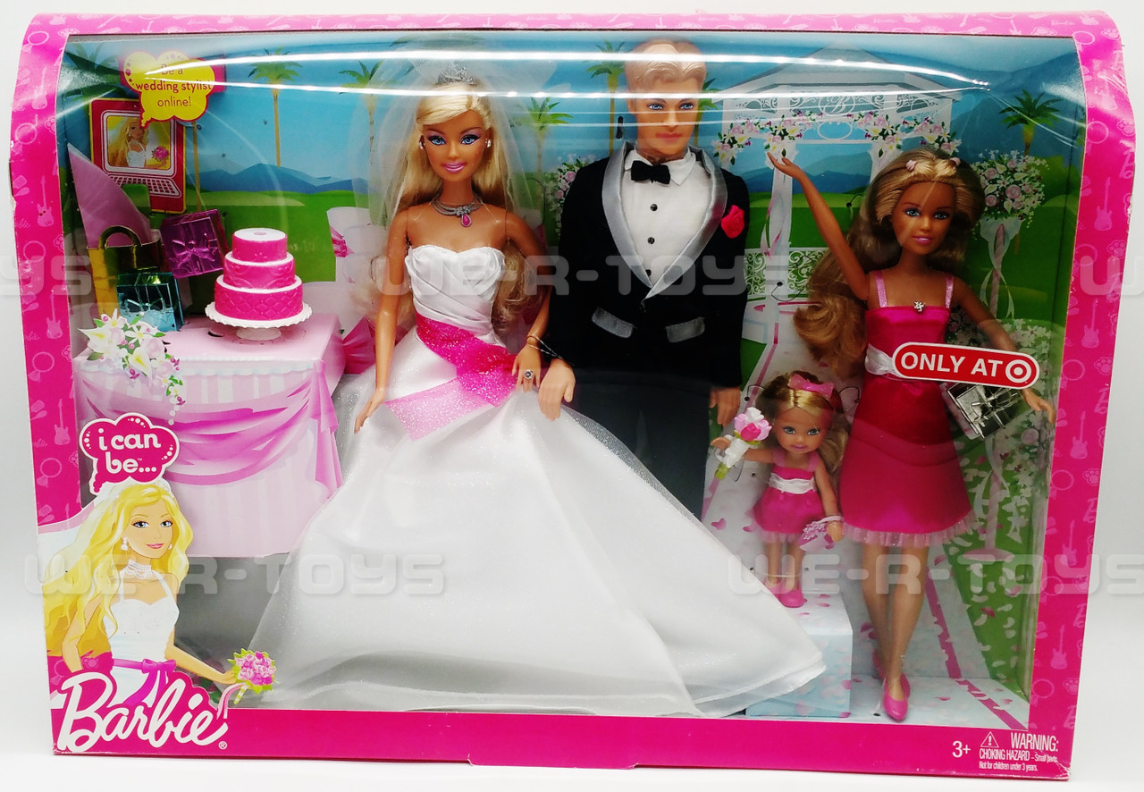 Barbie i can be... Wedding Bride Doll Set Target Exclusive 2009 Mattel T3841