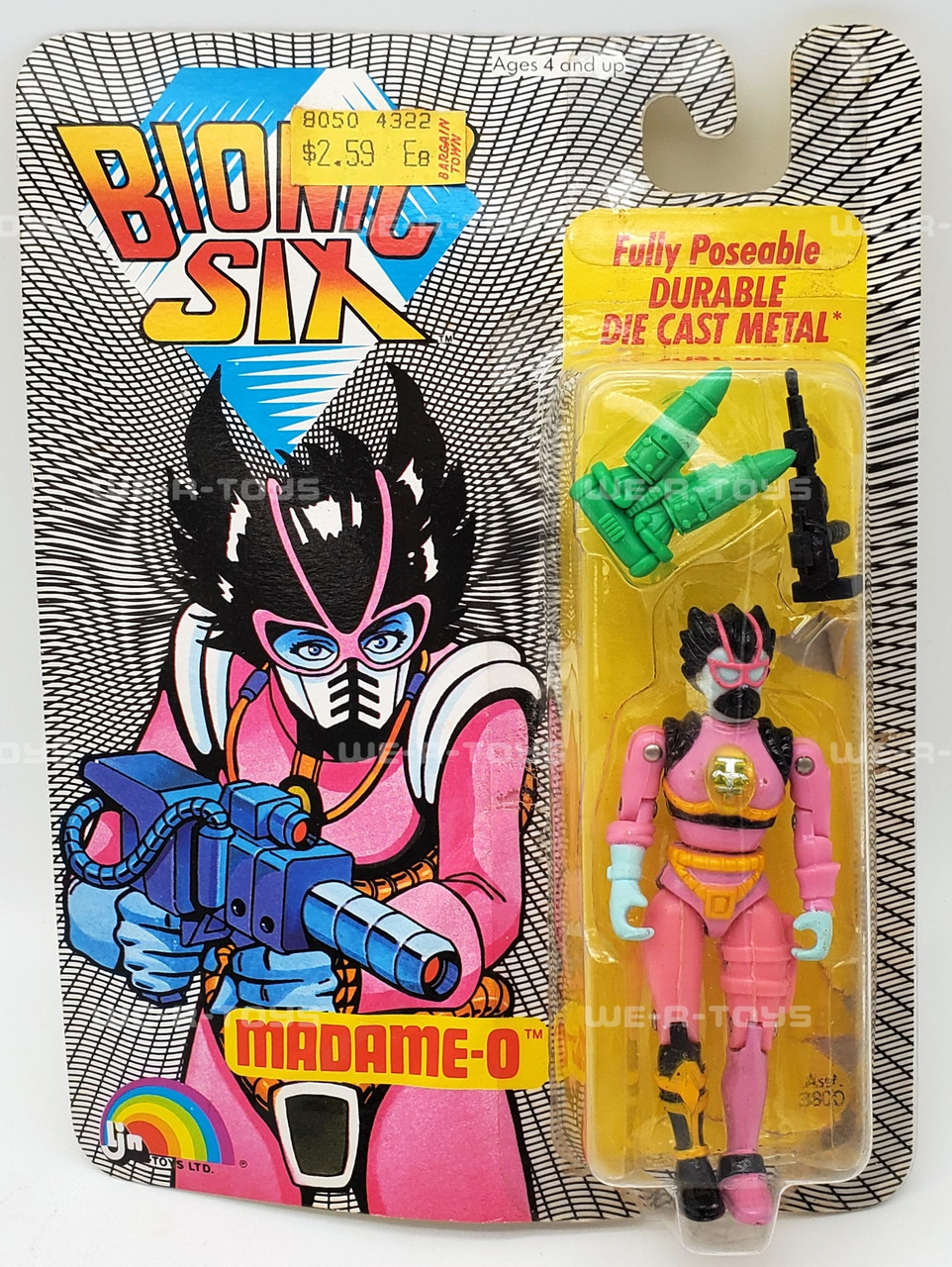 BIONIC SIX 1986 LJN Figures 6個セットのレア 1986 LJN Toys Bionic Six 6