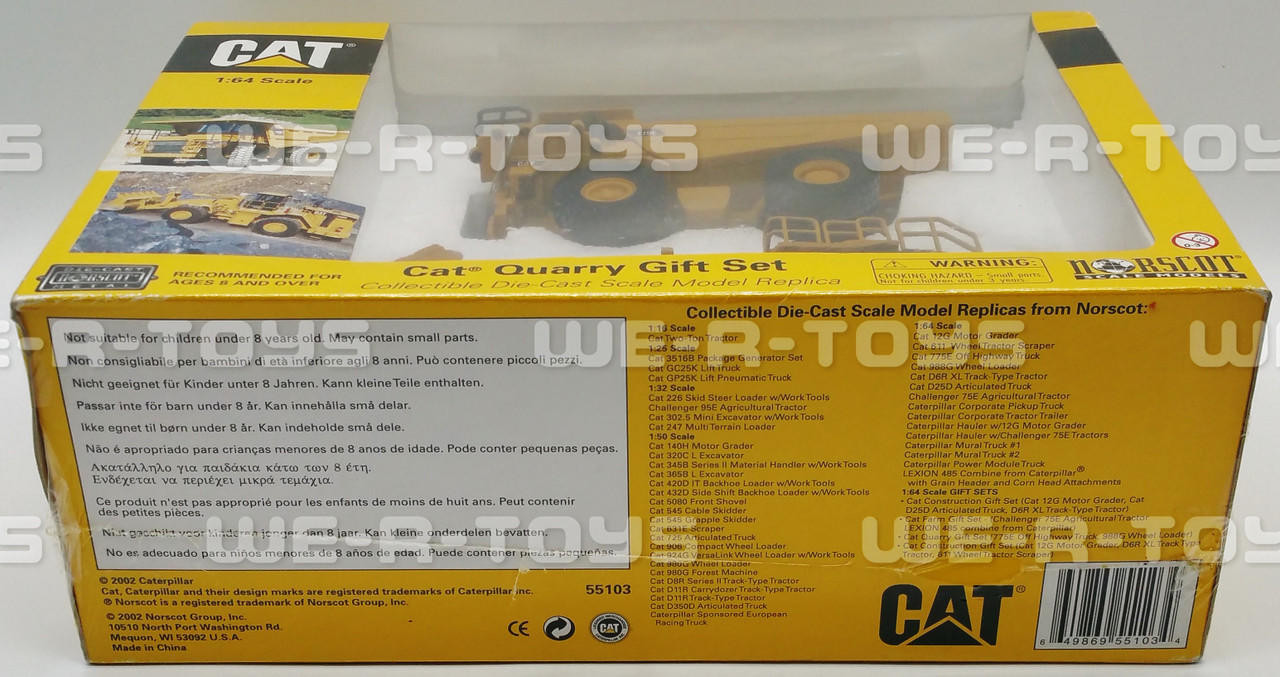 Caterpillar Cat Quarry Vehicle Gift Set Norscot 2002 No. 55103 NRFB