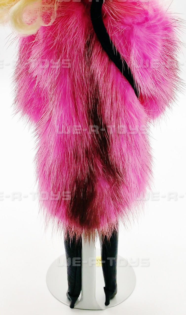 Barbie Doll In Lara's Pink Dyed Genuine Mink Fur Coat Lazarus