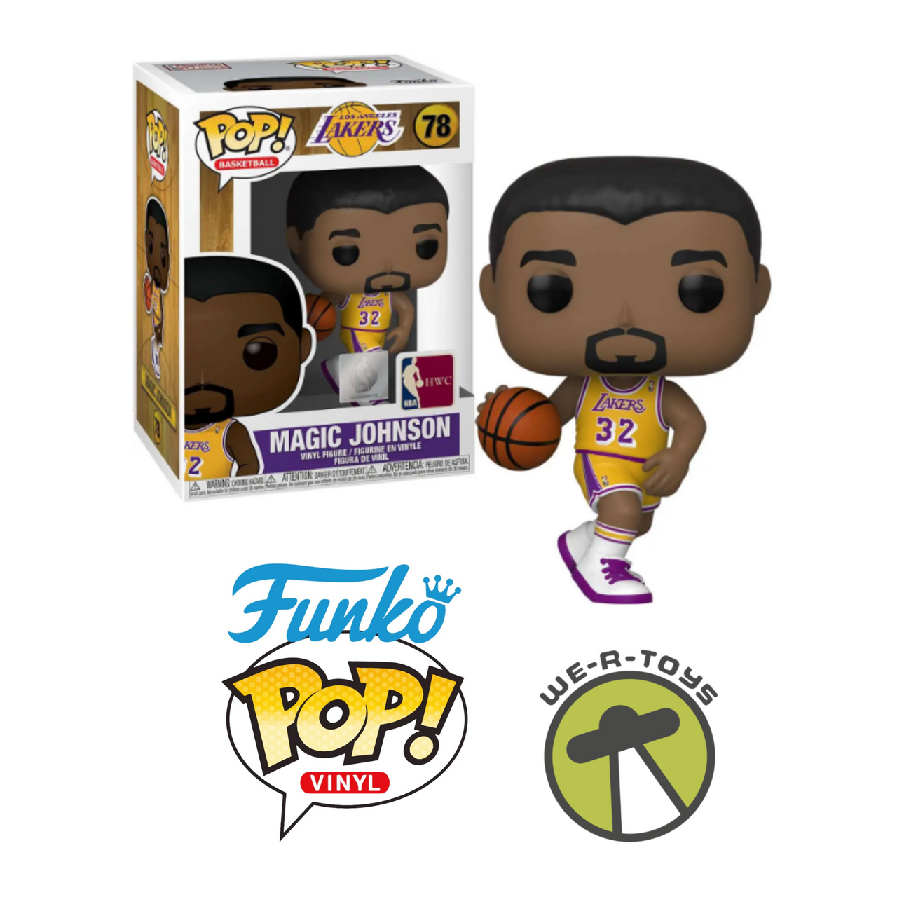 Funko Pop! Basketball NBA 78 Magic Johnson Los Angeles Lakers Vinyl Figure  2022 - We-R-Toys