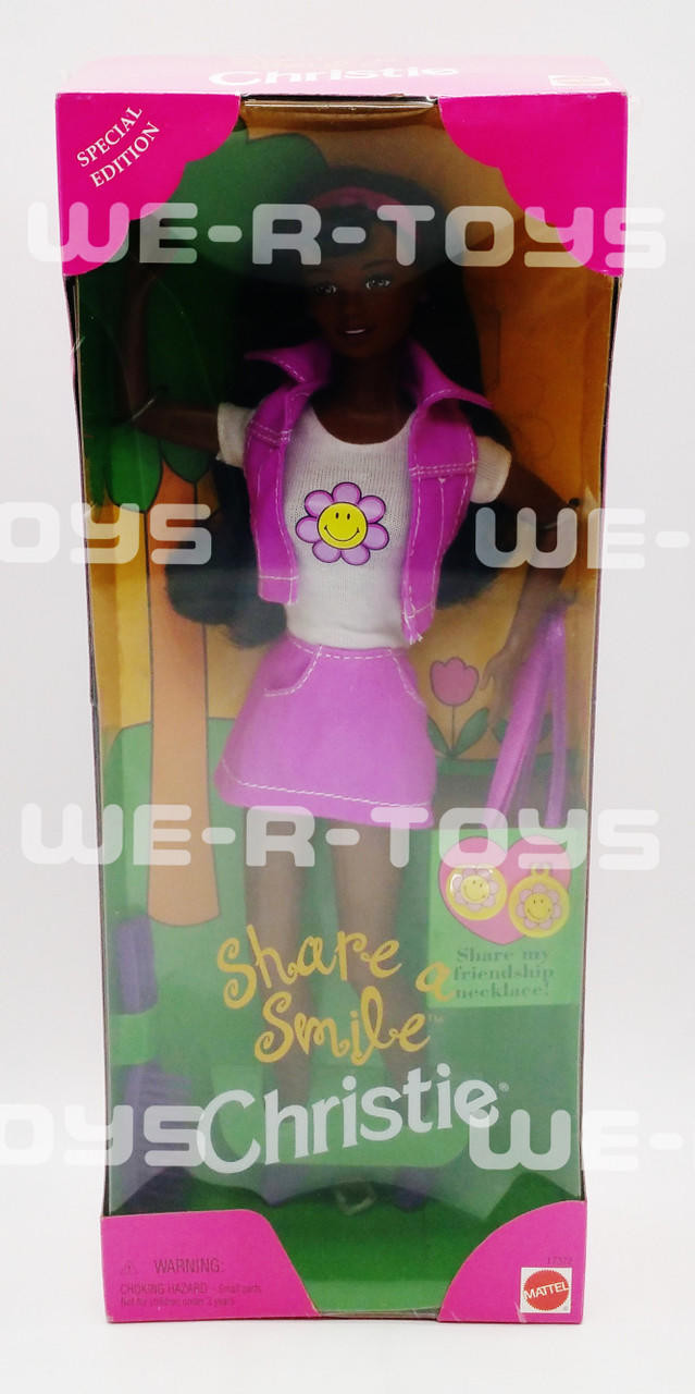 African American Black Barbie Mermaid Doll With Cut Purple/Teal