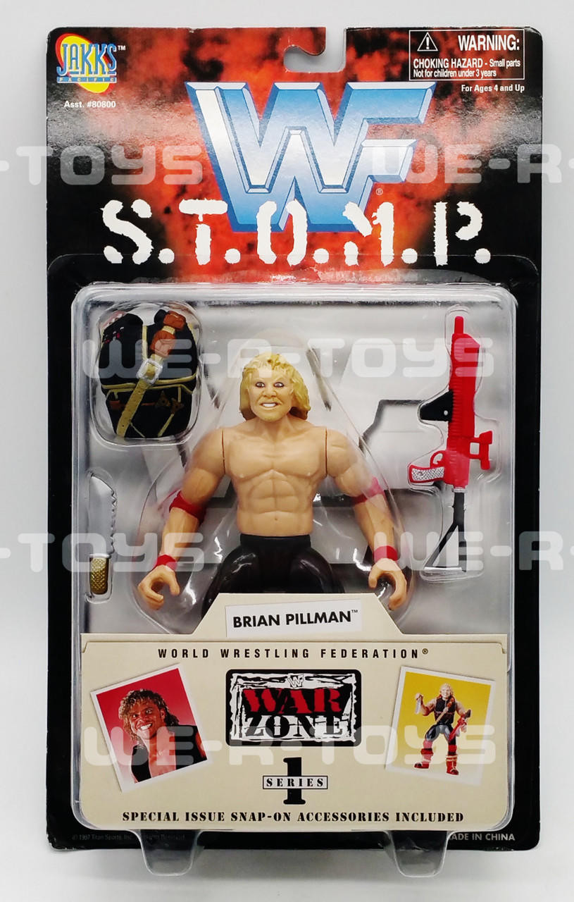 WWF S.T.O.M.P. War Zone Series 1 Brian Pillman Action Figure 1997 No. 80802  NRFP