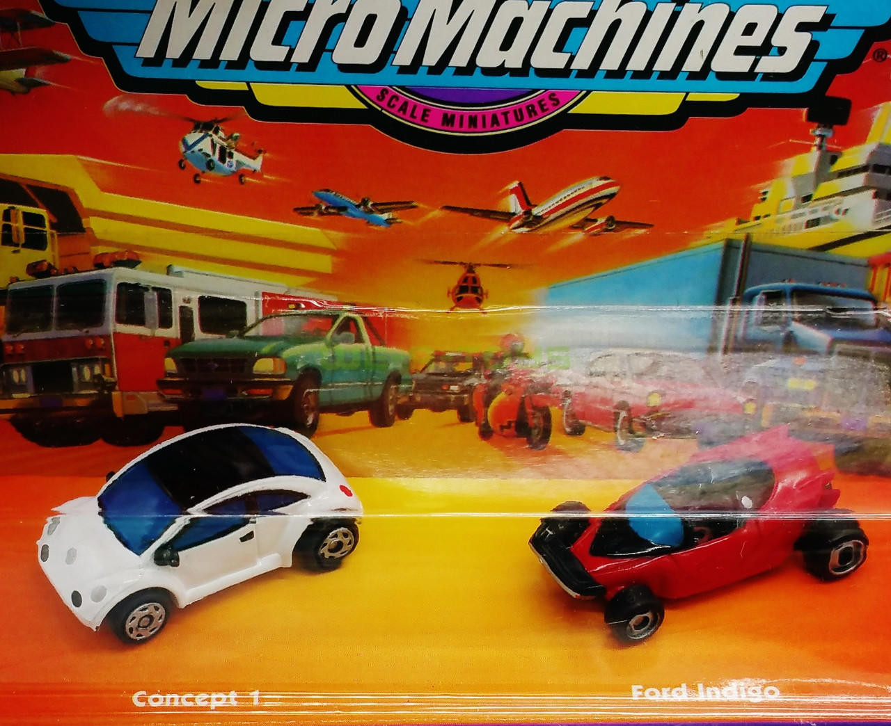 Micro Machines Micro World Concept 1 and Ford Indigo Cars 1997