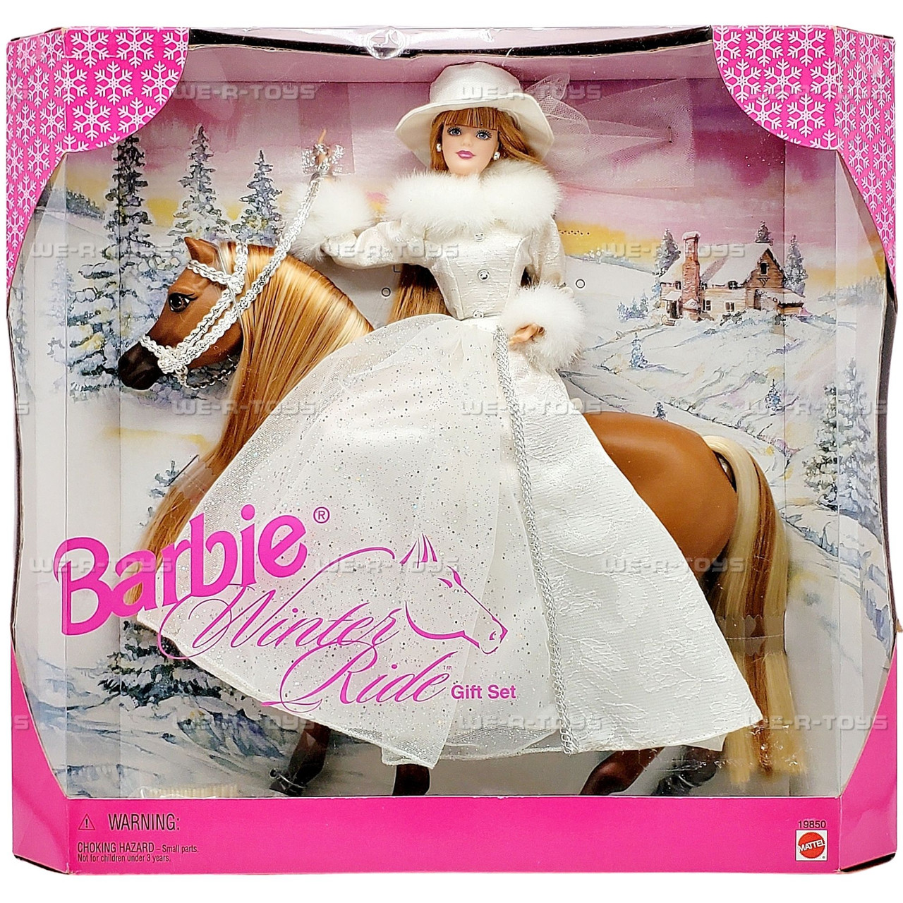 Barbie Winter Ride Gift Set with Horse & Doll Gift Set 1998 Mattel