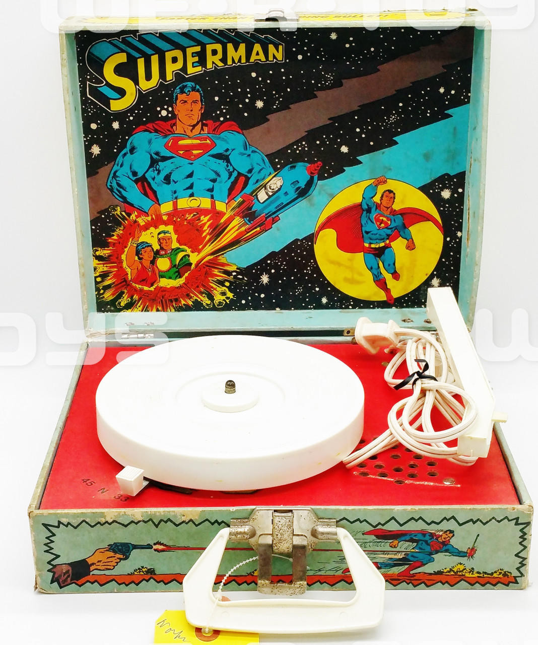 DC Comics Superman Record Player Vintage  USED   We R Toys