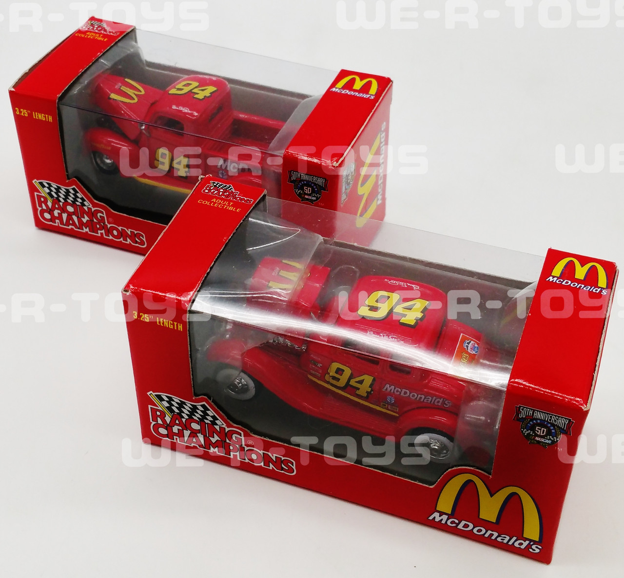 McDonald's Racing Champions Lot of 4 Collectible Red Cars 3.25