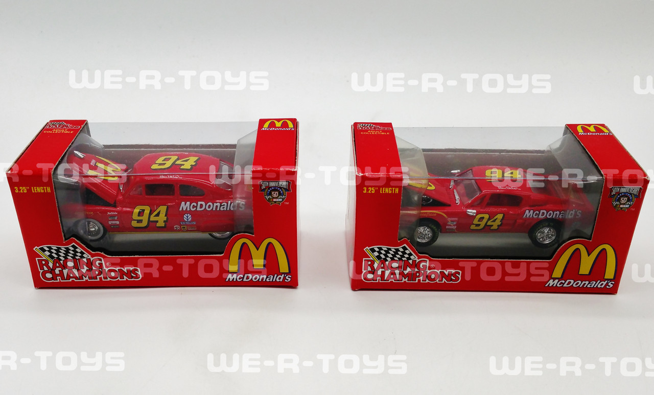 McDonald's Racing Champions Lot of 4 Collectible Red Cars 3.25