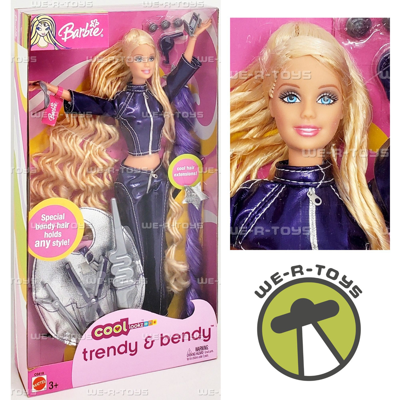 Barbie Cool Lookz Trendy & Bendy Doll 2003 Mattel C0419 - We-R-Toys