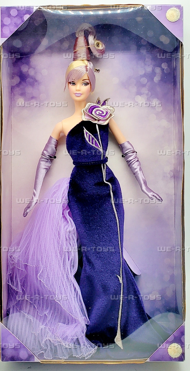 Sterling Silver Rose Bob Mackie Barbie Doll 2001 Mattel 53865 - We