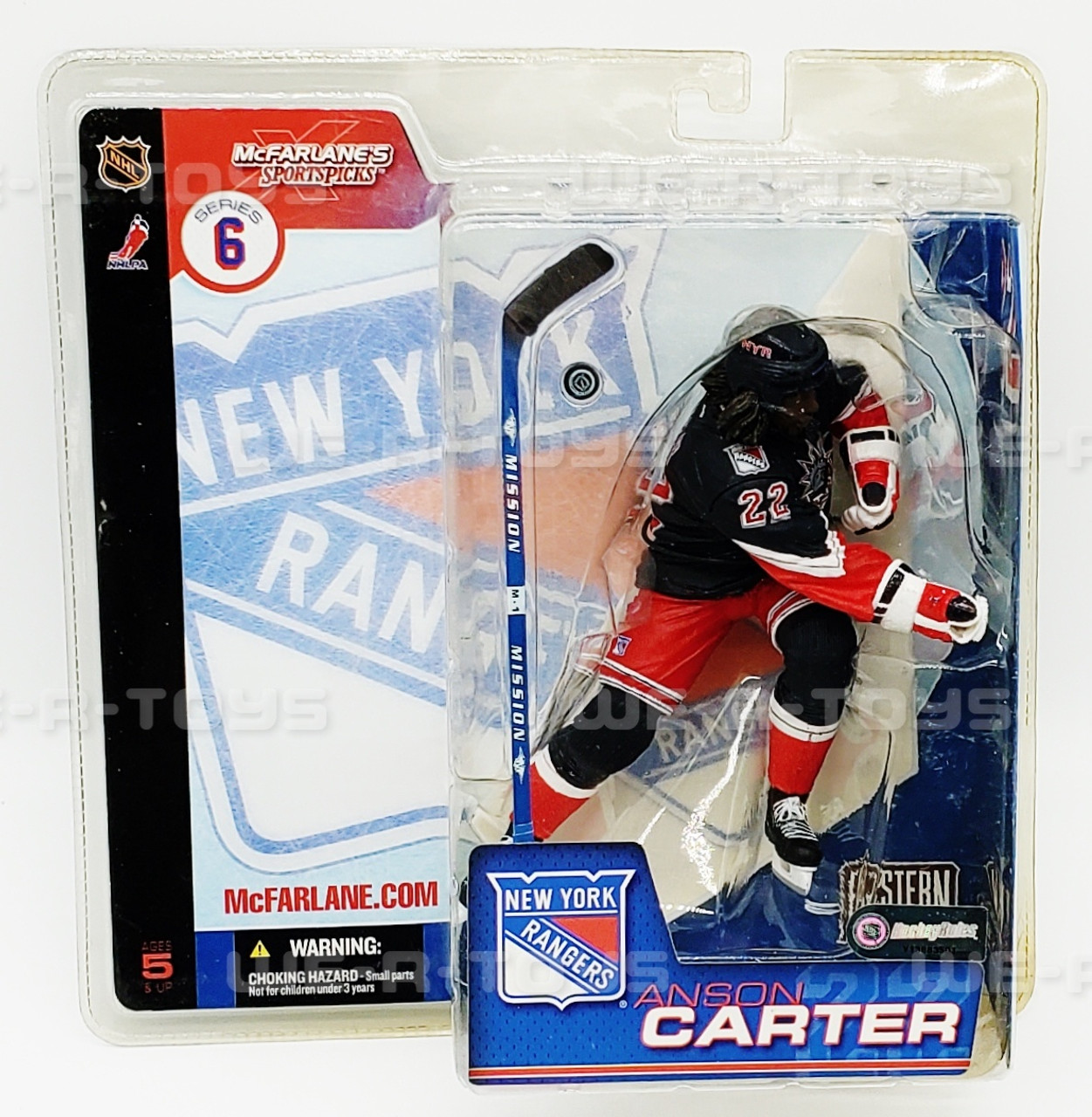 NHL New York Rangers #22 Anson Carter Action Figure McFarlane 2003 NEW