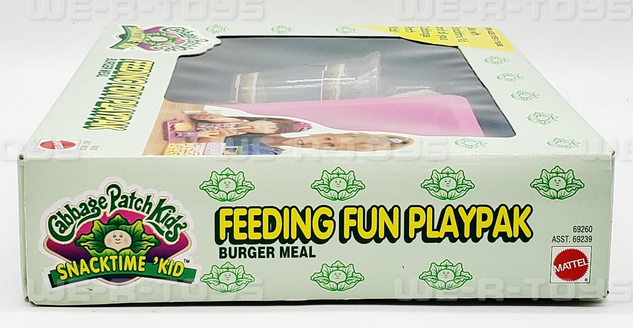 Cabbage Patch Kids Feeding Fun Playpak Burger Meal Playset Mattel 1996 NEW