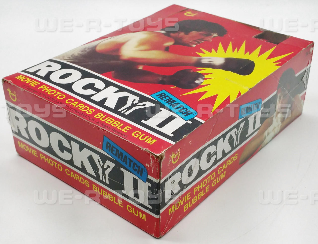 Rocky II Movie Photo Cards With Sticker and Gum Box of 35 Topps