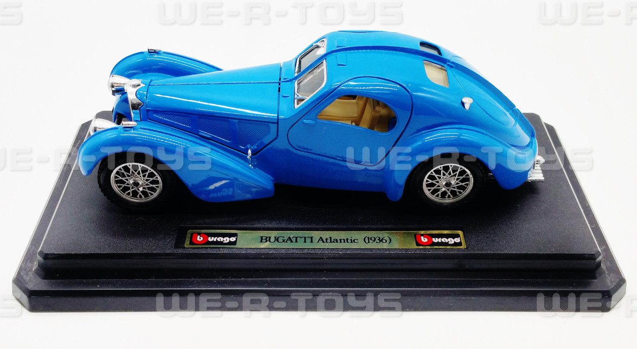 Burago Lot of 2 Die Cast Metal Bugatti Type 55 & Atlantic 1/24