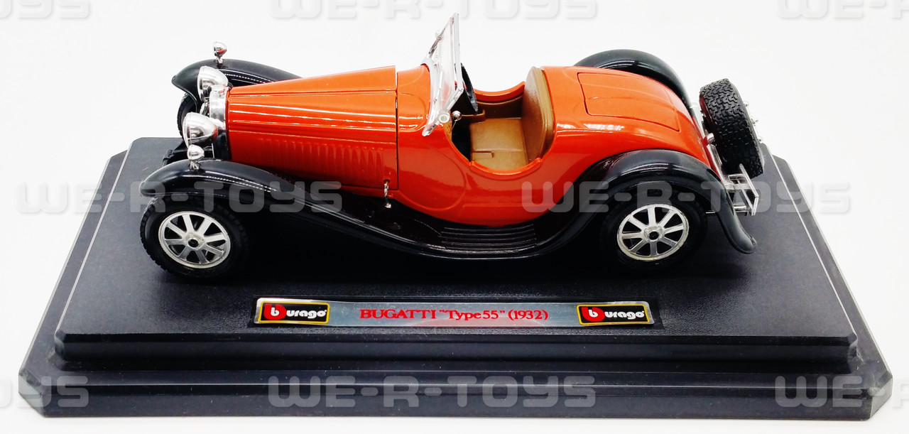 Burago Lot of 2 Die Cast Metal Bugatti Type 55 & Atlantic 1/24