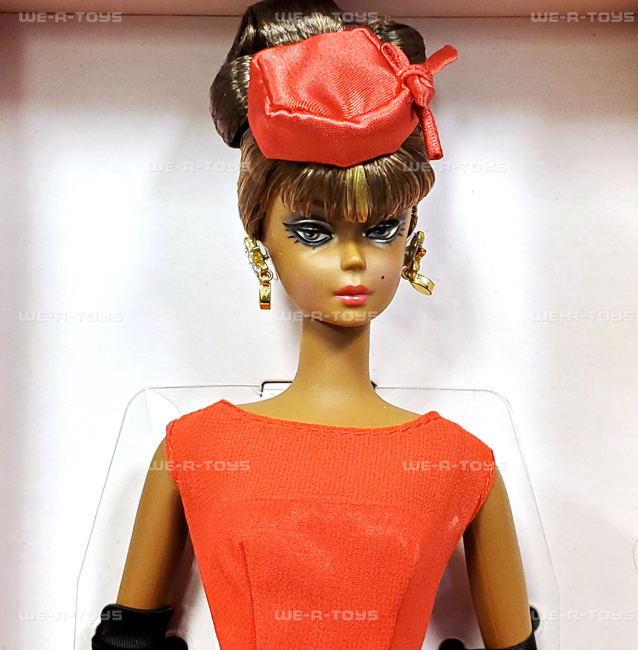 Little Red Dress Barbie Doll Genuine Silkstone Body Gold Little Red Dress Barbie Doll Genuine Silkstone Body Gold
