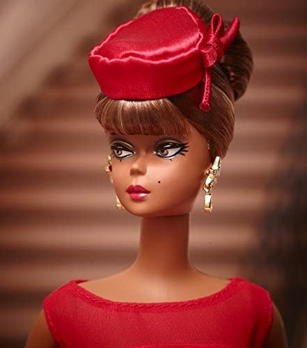 Little Red Dress Barbie Doll Genuine Silkstone Body Gold Little Red Dress Barbie Doll Genuine Silkstone Body Gold