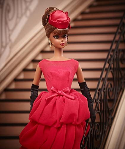 Little Red Dress Barbie Doll Genuine Silkstone Body Gold Little Red Dress Barbie Doll Genuine Silkstone Body Gold