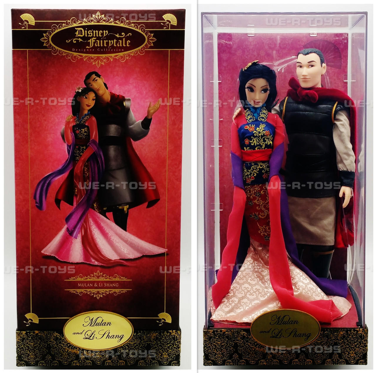 Disney Fairytale Designer Collection Mulan and Li Shang Dolls 2014 NEW